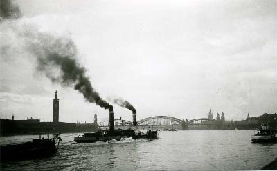 Dampfschiff auf dem Rhein 1929